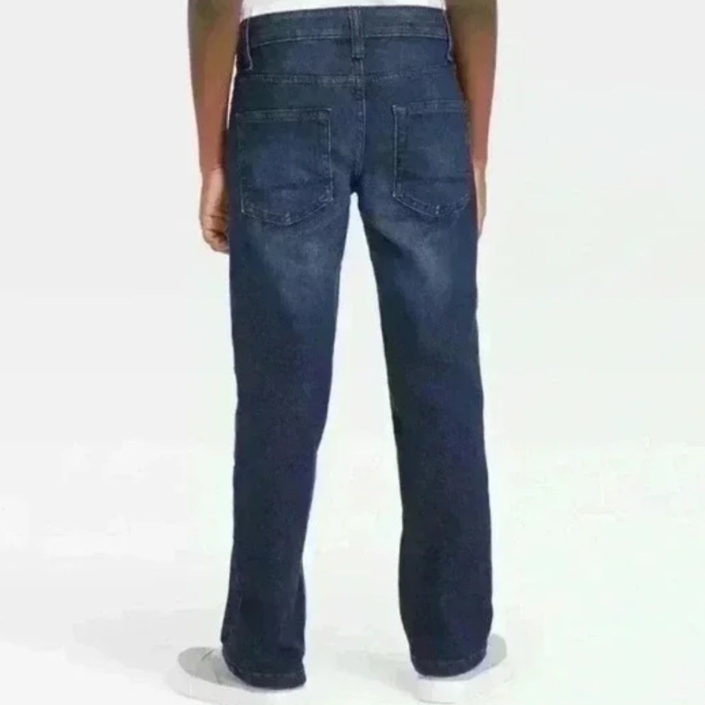 Cat & Jack- NWT High Rise Relaxed Straight Leg Jeans Boys size 12 - Picture 2 of 8